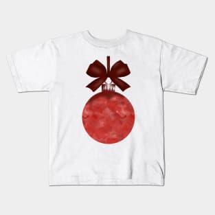 Red Christmas Holiday Ornament Kids T-Shirt